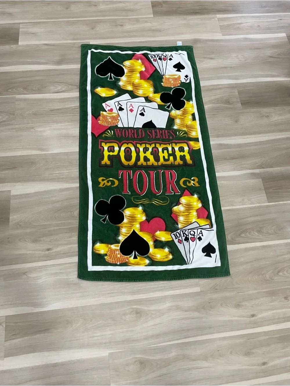 World Series Poker Tour Green Novelty Beach Towel